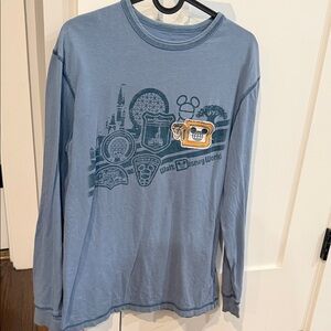 Disney Blue Long Sleeve with Iconic Graphics